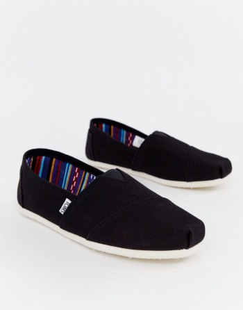 Toms Vegan Classic Espadrilles Canvas Crne - Muške Cipele | 54671NTYA